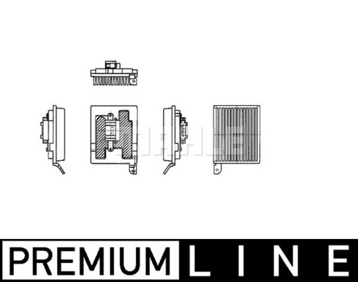 Reglage, kupéfläkt, Fram, Bak Mahle ABR 32 000P MAHLE