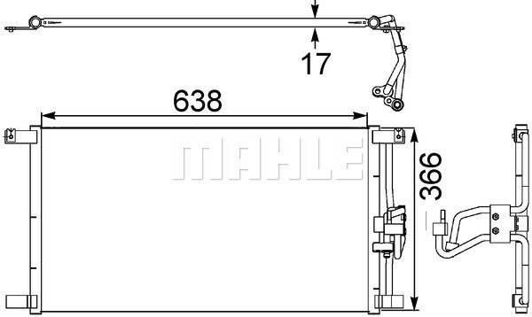 Kondensor, klimatanläggning Mahle Behr AC 246 000S MAHLE