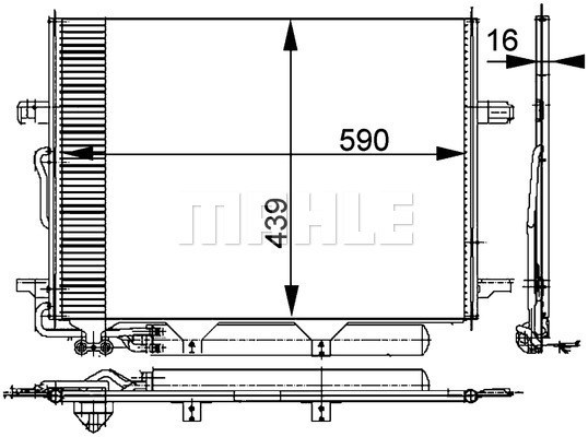 Kondensor, klimatanläggning Mahle AC 318 000P MAHLE