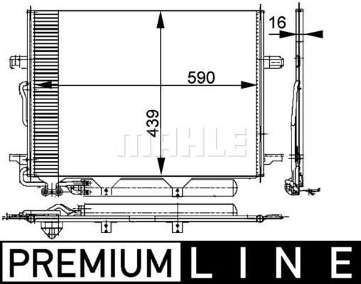 Kondensor, klimatanläggning Mahle AC 318 000P MAHLE