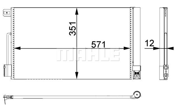 Kondensor, klimatanläggning Mahle AC 367 000P MAHLE