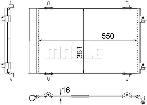 Kondensor, klimatanläggning Mahle Behr AC 487 000S MAHLE