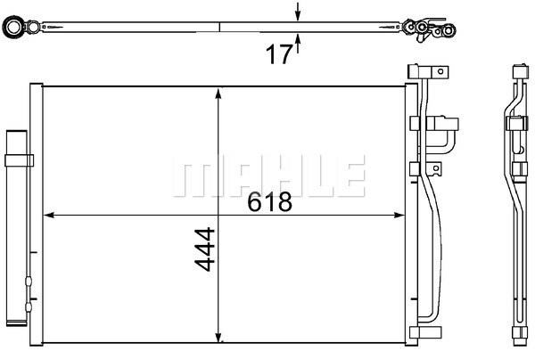 Kondensor, klimatanläggning Mahle Behr AC 489 000S MAHLE