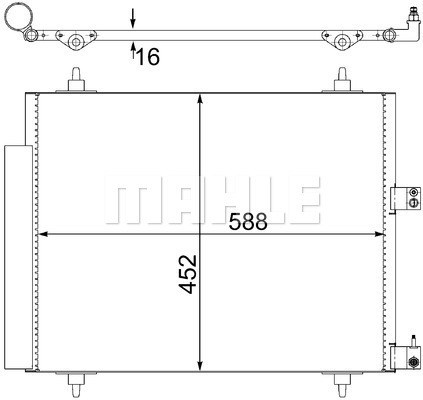 Kondensor, klimatanläggning Mahle Behr AC 515 000S MAHLE