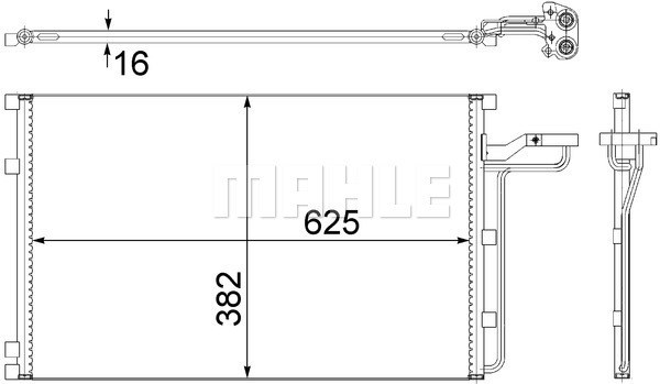 Kondensor, klimatanläggning Mahle Behr AC 551 001S MAHLE