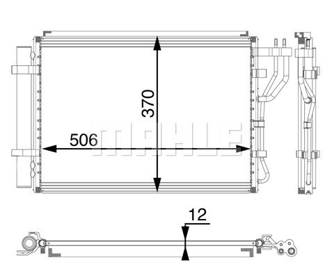 Kondensor, klimatanläggning Mahle AC 58 000P MAHLE
