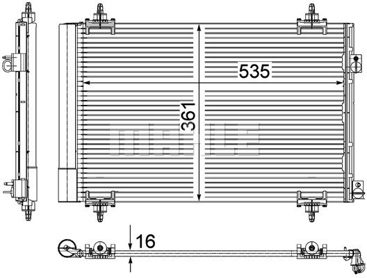 Kondensor, klimatanläggning Mahle AC 587 000P MAHLE