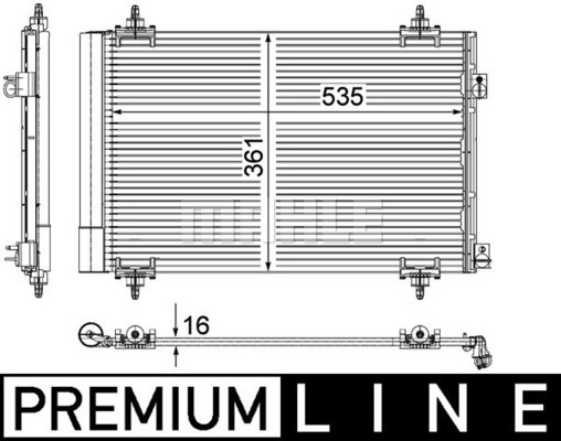 Kondensor, klimatanläggning Mahle AC 587 000P MAHLE