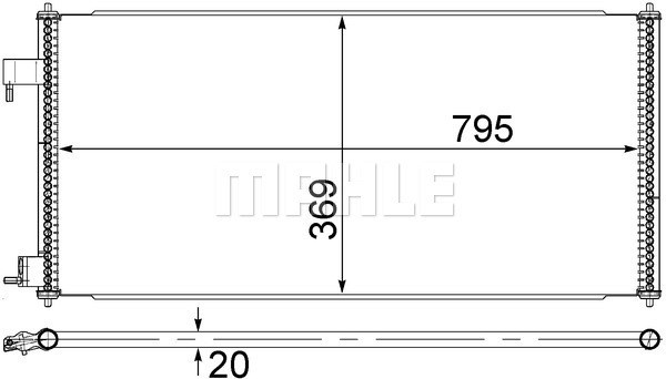 Kondensor, klimatanläggning Mahle Behr AC 689 000S MAHLE
