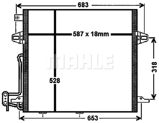 Kondensor, klimatanläggning Mahle AC 756 000P MAHLE