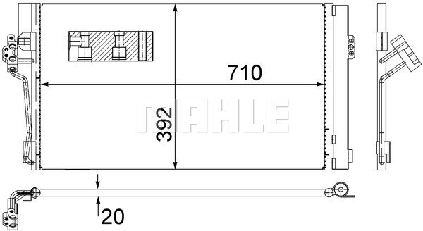 Kondensor, klimatanläggning Mahle Behr AC 762 000S MAHLE