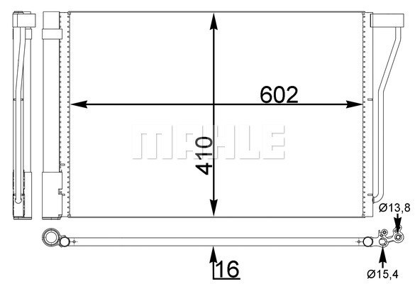 Kondensor, klimatanläggning Mahle Behr AC 781 000S MAHLE