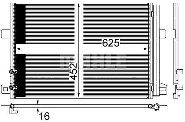 Kondensor, klimatanläggning Mahle Behr AC 885 000S MAHLE