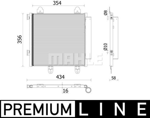 Kondensor, klimatanläggning Mahle AC 897 000P MAHLE