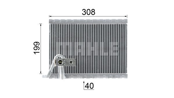 Förångare, klimatanläggning Mahle AE 124 000P MAHLE