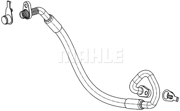 Högtrycksledning, klimatanläggning Mahle AP 101 000P MAHLE