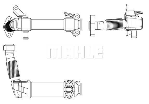Kylare, avgasåterföring Mahle CE 17 000P MAHLE