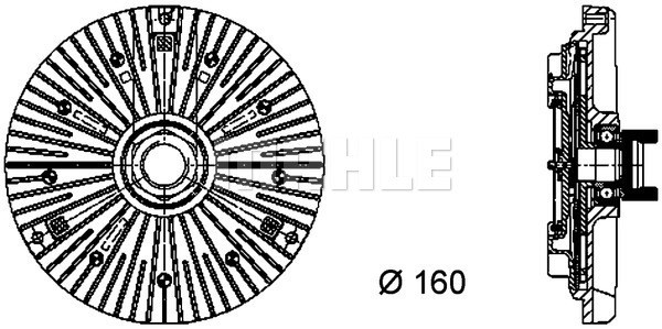 Koppling, kylarfläkt Mahle BEHR *** PREMIUM LINE *** CFC 58 000P MAHLE