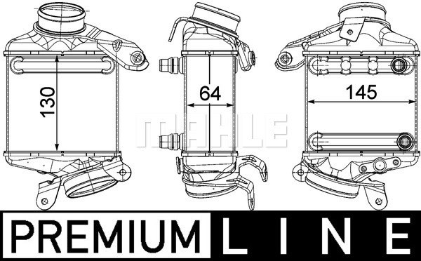 Intercooler, Vänster Mahle BEHR *** PREMIUM LINE *** CI 186 000P MAHLE