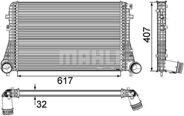 Intercooler Mahle BEHR *** PREMIUM LINE *** CI 208 000P MAHLE