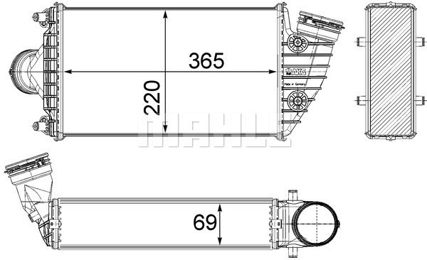 Intercooler, Vänster Mahle BEHR *** PREMIUM LINE *** CI 380 000P MAHLE