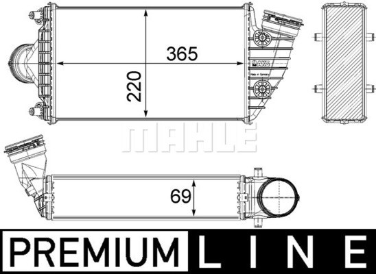 Intercooler, Vänster Mahle BEHR *** PREMIUM LINE *** CI 380 000P MAHLE