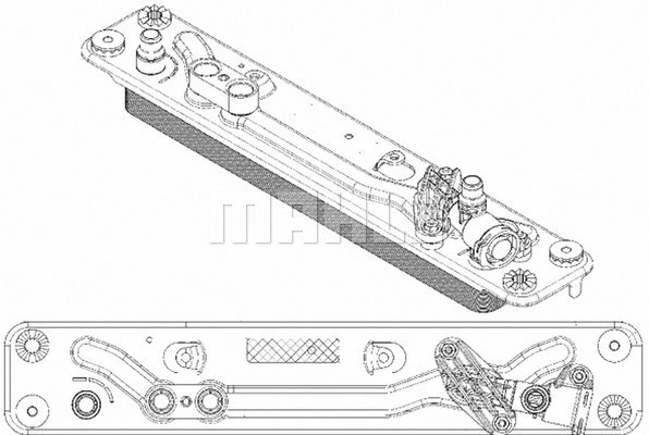 Oljekylare, automatisk transmission Mahle CLC 182 000P MAHLE