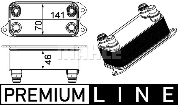 Oljekylare, automatisk transmission Mahle CLC 227 000P MAHLE
