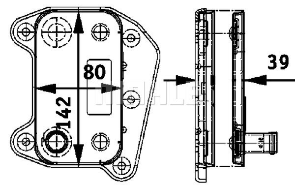 Oljekylare, motor Mahle BEHR *** PREMIUM LINE *** CLC 52 000P MAHLE