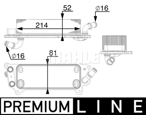 Oljekylare, automatisk transmission Mahle CLC 77 000P MAHLE
