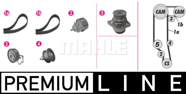 Kamremskit med vattenpump Mahle CPK 121 000P MAHLE