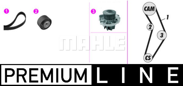 Kamremskit med vattenpump Mahle CPK 129 000P MAHLE