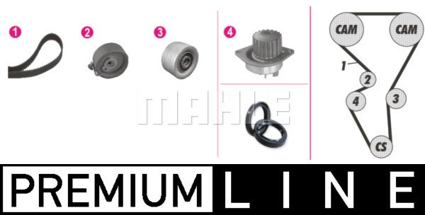 Kamremskit med vattenpump Mahle CPK 44 000P MAHLE