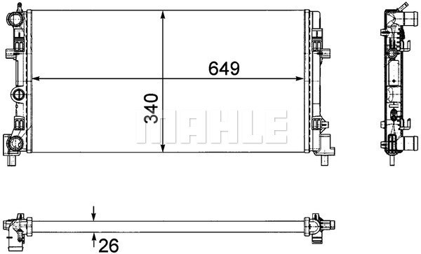 Kylare, motorkylning Mahle BEHR *** PREMIUM LINE *** CR 1096 000P MAHLE