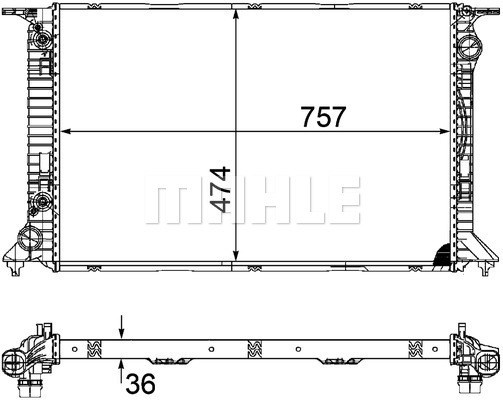 Kylare, motorkylning Mahle BEHR *** PREMIUM LINE *** CR 1133 000P MAHLE