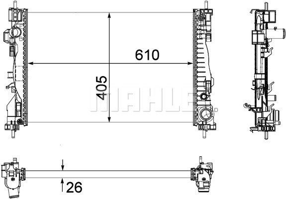 Kylare, motorkylning Mahle BEHR *** PREMIUM LINE *** CR 1178 000P MAHLE Kylare, motorkylning Mahle BEHR *** PREMIUM LINE *** CR 1178 000P MAHLE