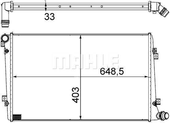 Kylare, motorkylning Mahle Behr CR 1203 000S MAHLE