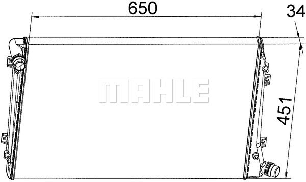 Kylare, motorkylning Mahle Behr CR 1395 000S MAHLE