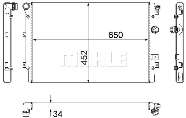 Kylare, motorkylning Mahle Behr CR 2032 000S MAHLE