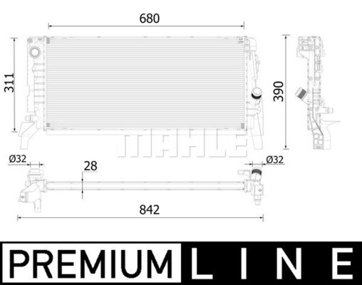 Kylare, motorkylning Mahle BEHR *** PREMIUM LINE *** CR 2311 000P MAHLE