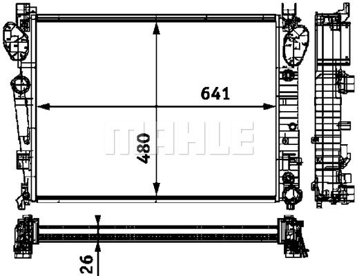 Kylare, motorkylning Mahle Behr CR 304 000S MAHLE