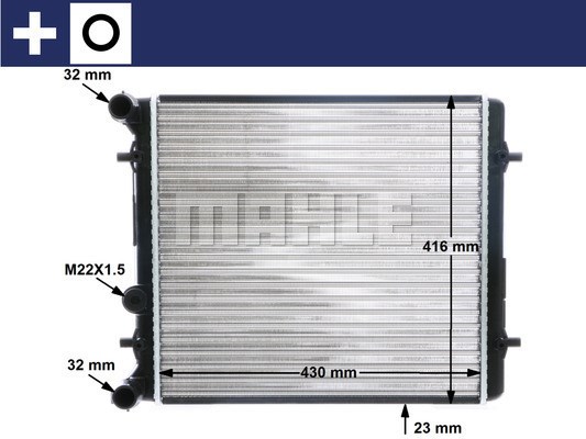 Kylare, motorkylning Mahle Behr CR 367 000S MAHLE