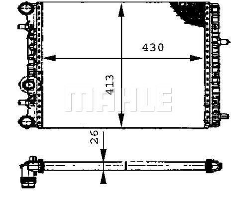 Kylare, motorkylning Mahle Behr CR 454 000S MAHLE