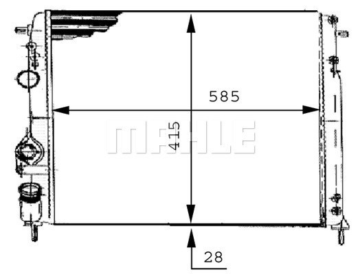 Kylare, motorkylning Mahle Behr CR 493 000S MAHLE