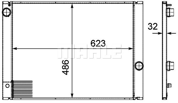 Kylare, motorkylning Mahle BEHR *** PREMIUM LINE *** CR 580 000P MAHLE