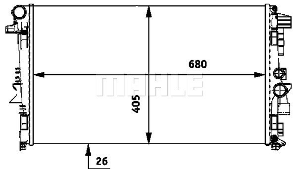 Kylare, motorkylning Mahle BEHR *** PREMIUM LINE *** CR 608 000P MAHLE