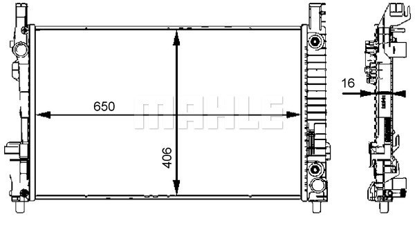 Kylare, motorkylning Mahle Behr CR 661 000S MAHLE