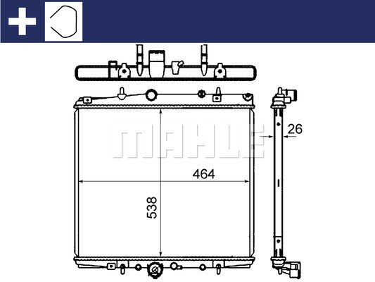 Kylare, motorkylning Mahle Behr CR 851 000S MAHLE