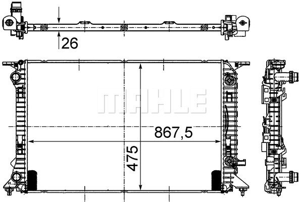 Kylare, motorkylning Mahle Behr CR 910 000S MAHLE