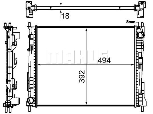 Kylare, motorkylning Mahle Behr CR 924 000S MAHLE